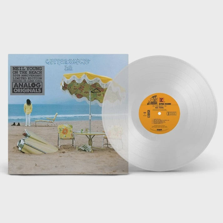 Neil Young - On The Beach (50th Anniversary Edition) Remastered Clear Coloured Vinyl LP