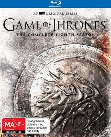 Game Of Thrones Complete Season 8 4 Disc Blu-Ray DVD Set w/Bonus Disc & Slipcase (New)