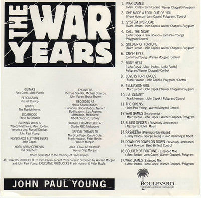 John Paul Young - The War Years CD