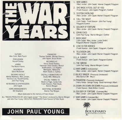 John Paul Young - The War Years CD