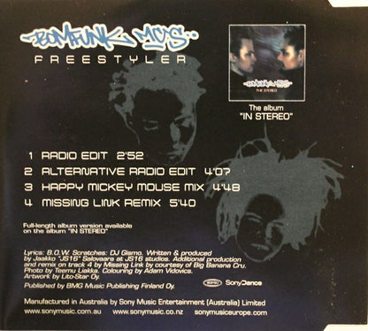 Bomfunk MC's - Freestyler 4 Track CD Single