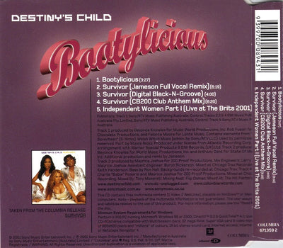 Destiny's Child - Bootylicious 4 Track + Video CD Single