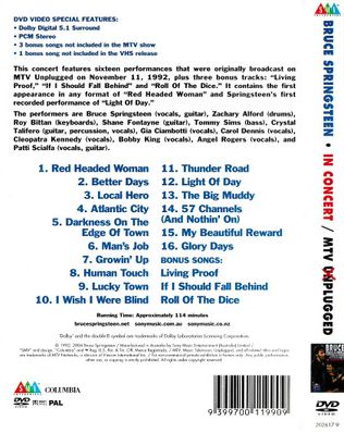 Bruce Springsteen – In Concert / MTV Unplugged DVD