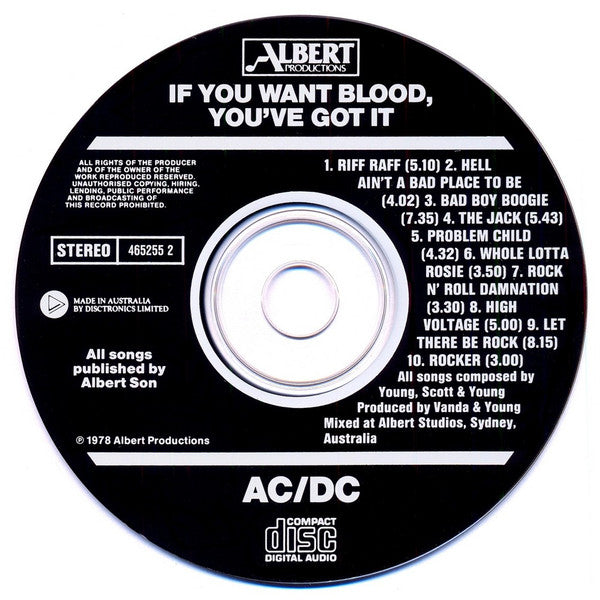 AC/DC - If You Want Blood You’ve Got It CD (Albert 1989) 4652552