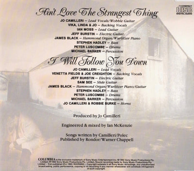 Black Sorrows - Ain't Love The Strangest Thing 2 Track CD Single