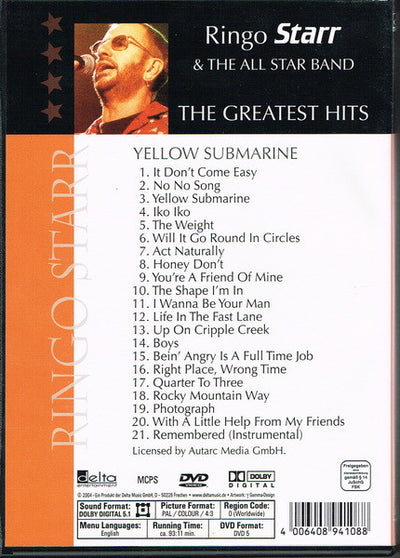 Ringo Starr And His All-Starr Band – The Greatest Hits DVD