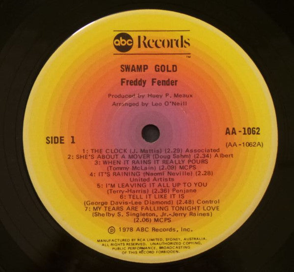 Freddy Fender - Swamp Gold Vinyl LP (Used)
