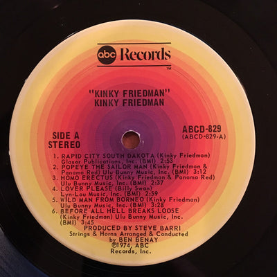 Kinky Friedman - Kinky Friedman Vinyl LP (Used)