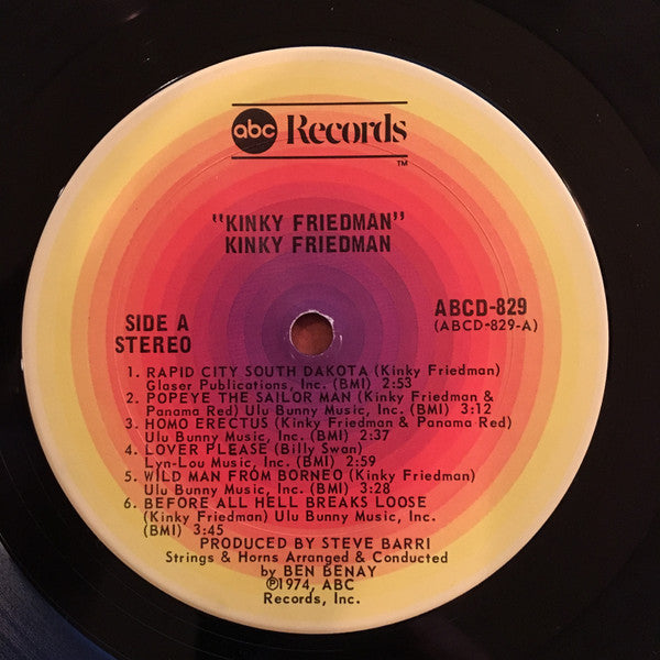 Kinky Friedman - Kinky Friedman Vinyl LP (Used)
