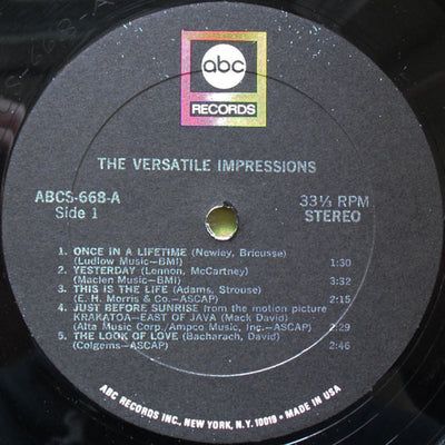 Impressions - The Versatile Impressions Vinyl LP (Used)