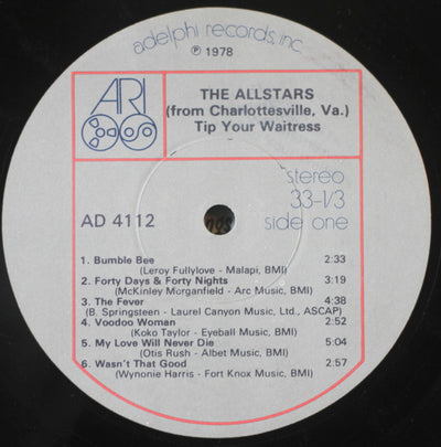Allstars From Charlottesville, Va. - Tip Your Waitress Vinyl LP (Used)