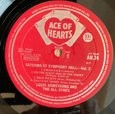 Louis Armstrong & The All Stars - Satchmo At Symphony Hall Vol.2 Vinyl LP (Used)