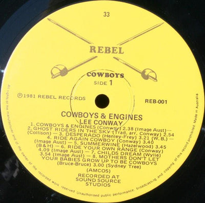 Lee Conway - Cowboys & Engines Vinyl LP (Used)