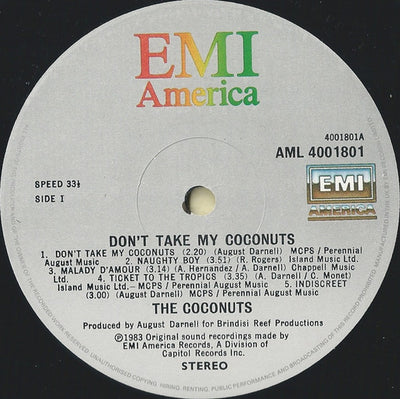 Coconuts ‎– Don't Take My Coconuts Vinyl LP (Used)