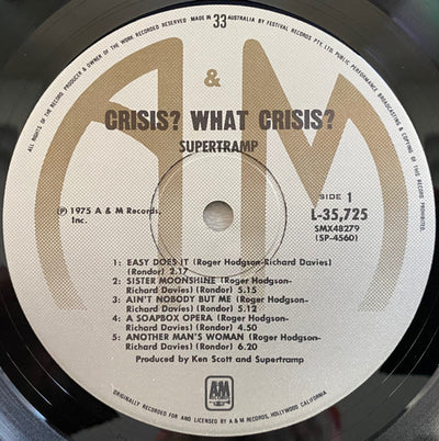 Supertramp - Crisis? What Crisis? Vinyl LP (Used)