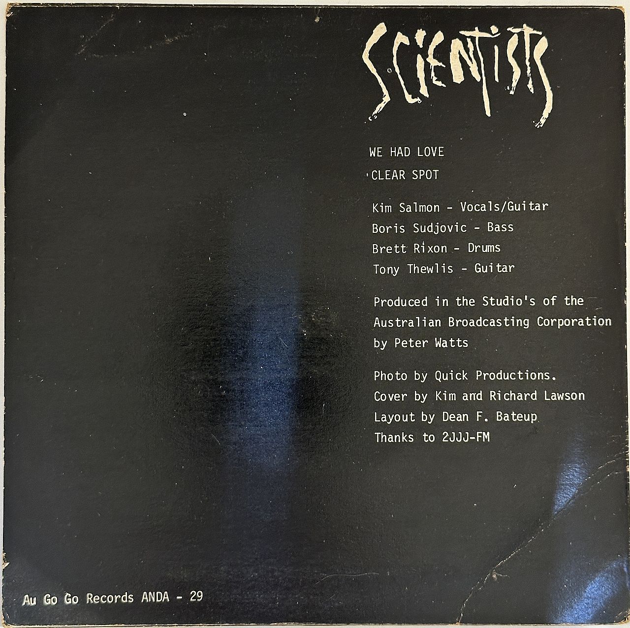 Scientists – We Had Love 7" Vinyl Single (Used)