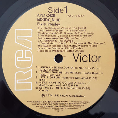 Elvis Presley - Moody Blue Vinyl LP (Used)