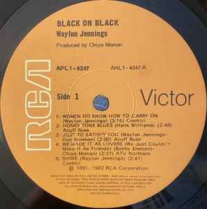Waylon Jennings - Black On Black Vinyl LP (Used)