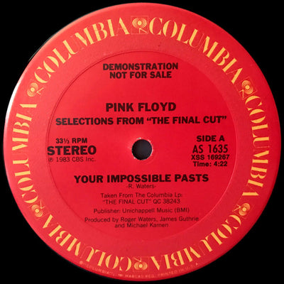 Pink Floyd - Selections From The Final Cut Vinyl LP (Used)