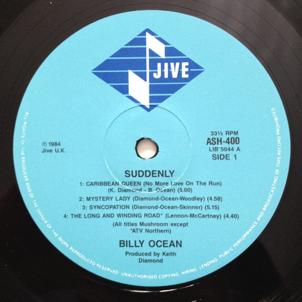 Billy Ocean - Suddenly Vinyl LP (Used)