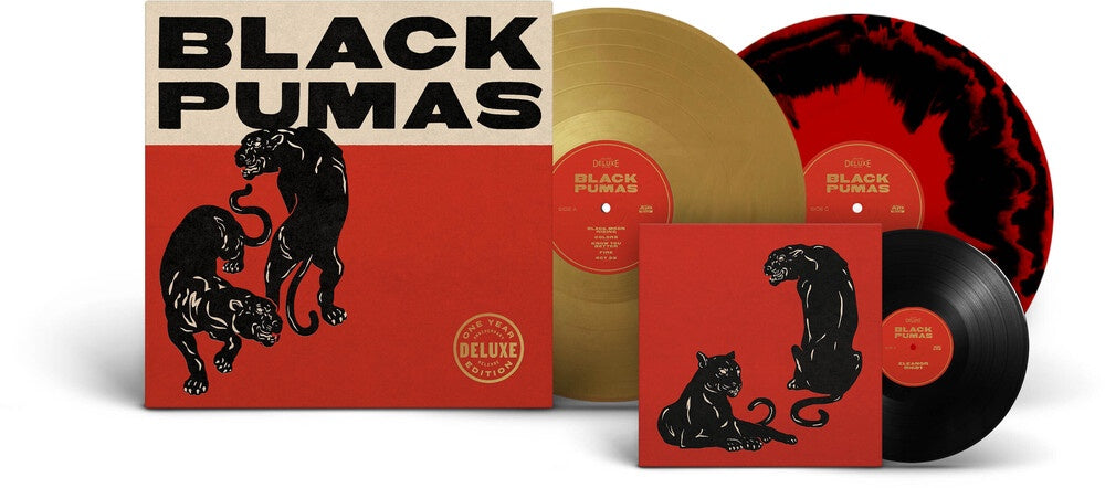 Black Pumas - Black Pumas 7" Single + Gold/Black/Red Coloured Vinyl 2LP