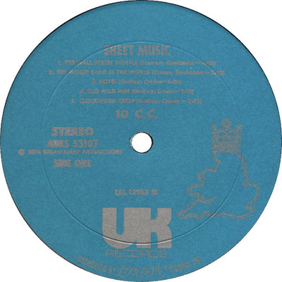 10cc - Sheet Music Vinyl LP (Used)