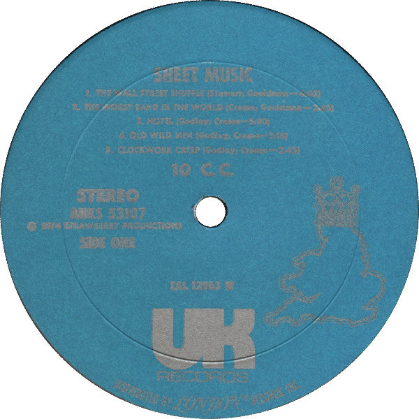 10cc - Sheet Music Vinyl LP (Used)