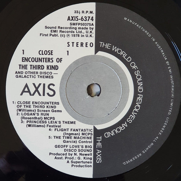 Geoff Love's Big Disco Sound - Close Encounters Of The Third Kind And Other Disco Galactic Themes Vinyl LP (Used)