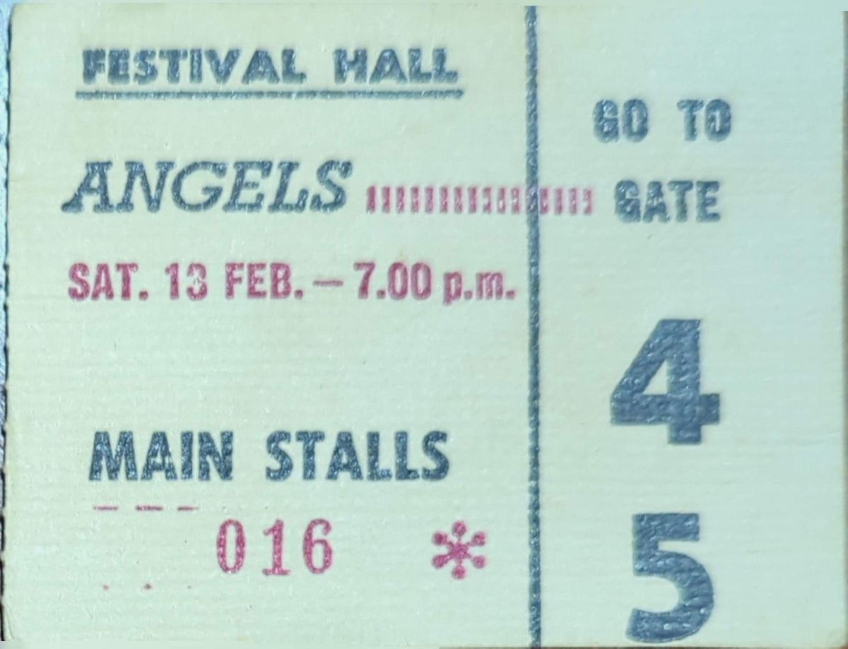 Angels - 1982 Original Vintage Concert Ticket Seat #016