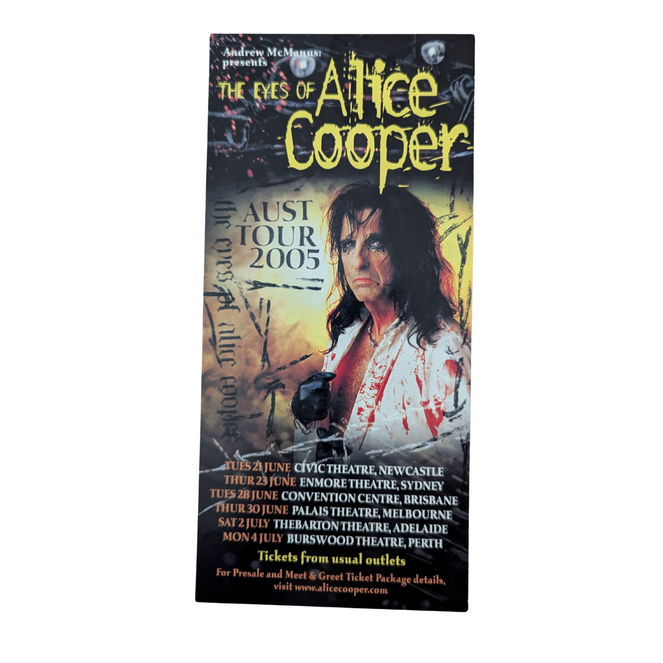 Alice Cooper - The Eyes Of Alice Cooper DL Promo Flyer