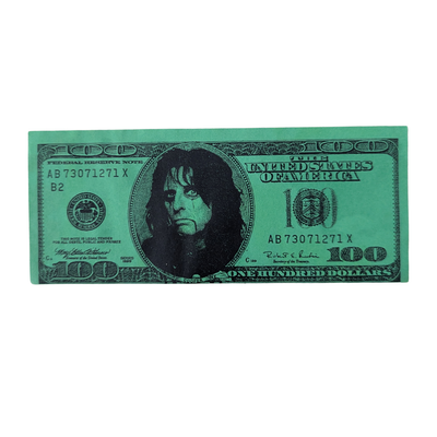 Alice Cooper - Dark Green Promotional $100 Bill