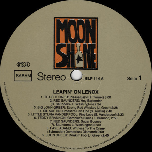 Various Artists - Leapin' On Lenox Vinyl LP (Used)