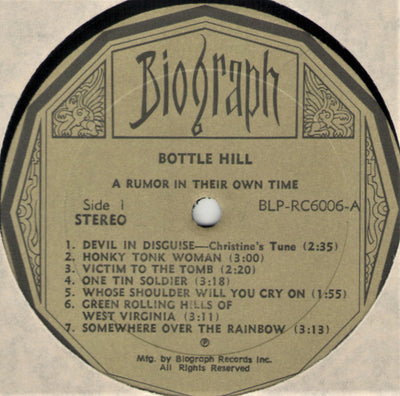 Bottle Hill - A Rumor In Their Own Time Vinyl LP (Used)