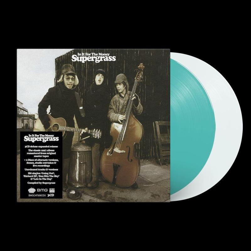 Supergrass - In It For The Money Turqoise White Coloured 12" + Vinyl LP