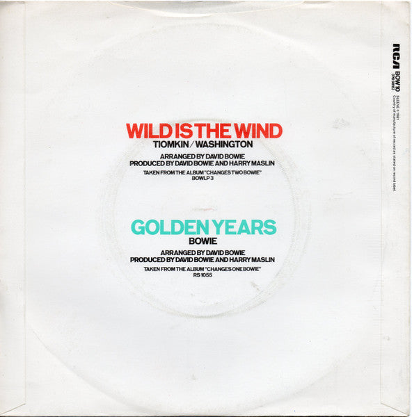 David Bowie - Wild Is The Wind / Golden Years 7" Vinyl Single (Used)