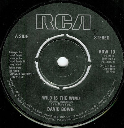 David Bowie - Wild Is The Wind / Golden Years 7" Vinyl Single (Used)