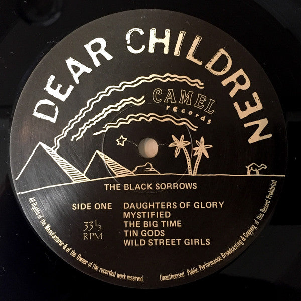 Black Sorrows - Dear Children Limited Edition Numbered & Autographed Vinyl LP (Used)