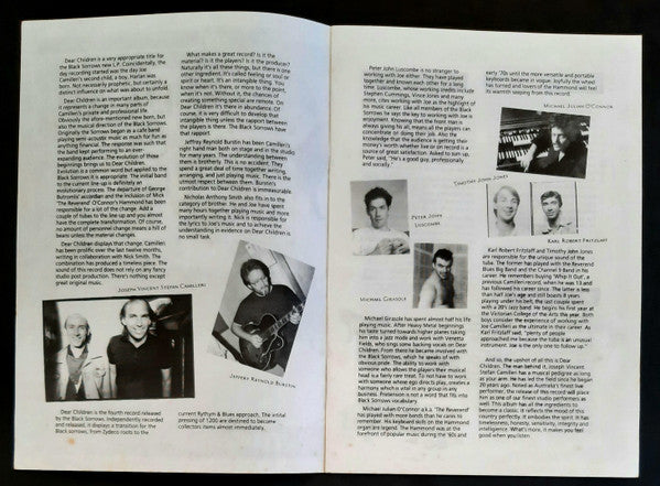 Black Sorrows - Dear Children Limited Edition Numbered & Autographed Vinyl LP (Used)