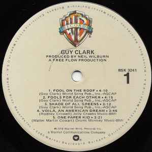 Guy Clark - Guy Clark Vinyl LP (Used)