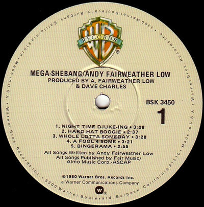 Andy Fairweather Low - Mega-Shebang Vinyl LP (Used)