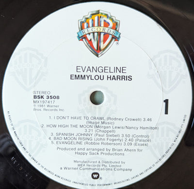 Emmylou Harris - Evangeline Vinyl LP (Used)