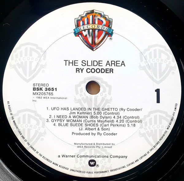 Ry Cooder - The Slide Area Vinyl LP (Used)