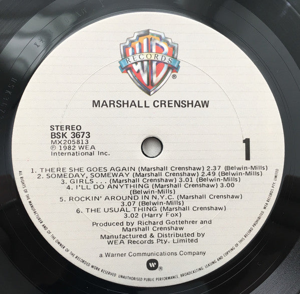 Marshall Crenshaw - Marshall Crenshaw Vinyl LP (Used)