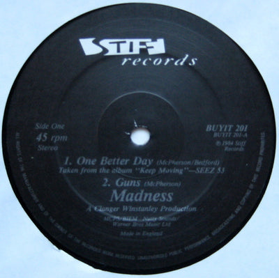 Madness ‎– One Better Day 12" Vinyl Single (Used)
