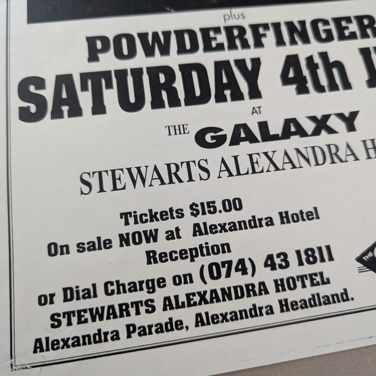 Baby Animals - With Powderfinger 1992 A4 Flyer