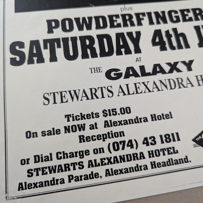 Baby Animals - With Powderfinger 1992 A4 Flyer