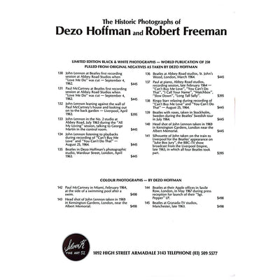 Dezo Hoffman & Robert Freeman - Beatles Catalog 1986 Silver K Fine Arts