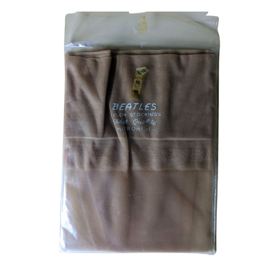 Beatles - Original 1960s Ortalion Nude Normal 20 Denier Nylon Stockings in Original Packaging