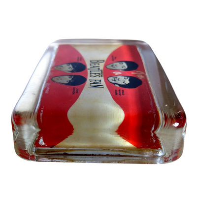 Beatles - Original 1960s I'm A Official Beatles Fan Glass Paperweight