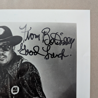 Bo Diddley - Black & White Photo Autographed